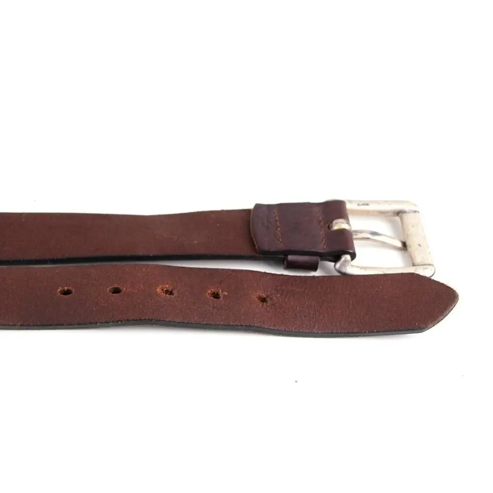 CLASSIC SADDLE BROWN REAL LEATHER 1 3/8
